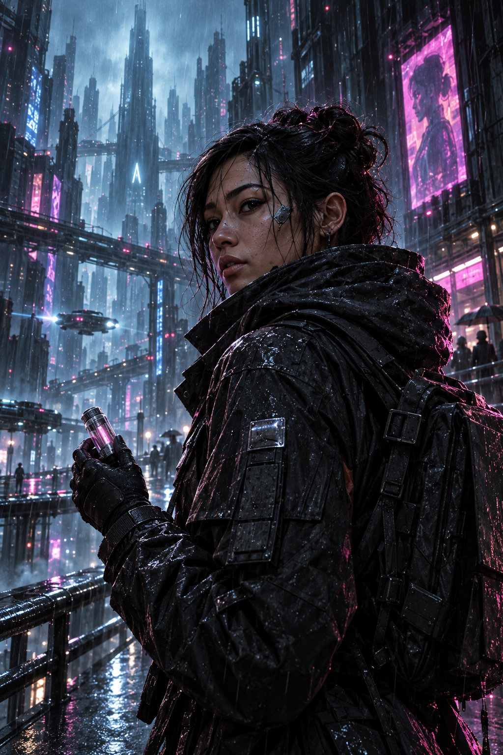 Mira Vey, The courier, in NEON CITY